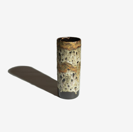 Brown Cilinder Vase Fat Lava 26 / RUSCHA