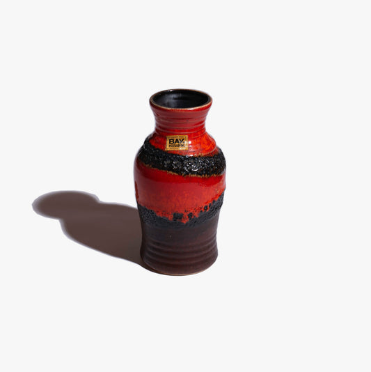 Red with Black Fat Lava 1 / BAY KERAMIK