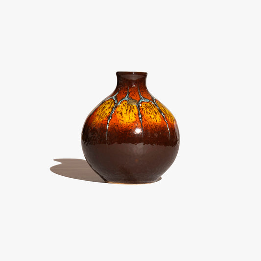 Brown, Orange and Yellow Vase Italian Pottery 16 / SICART(SICA)