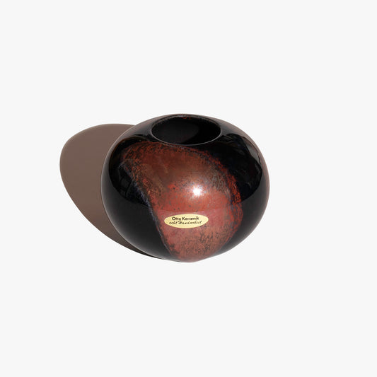 Black and Red Pink Fat Lava 22 / OTTO KERAMIC