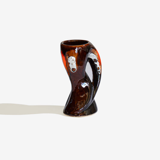 Brown and Orange with White Vase 223