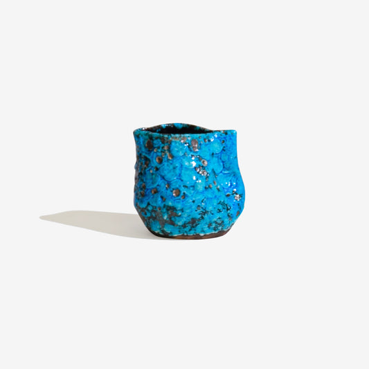 Blue Milk Pitcher 221 /  LE CYCLOPE POTTERY d'Annecy Ceramic