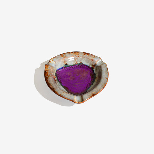 Beige and Purple Ashtray 141 / DÜMLER & BREIDEN