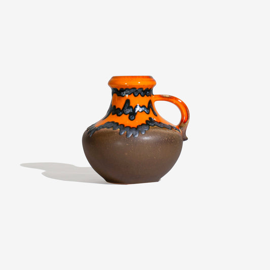 Orange and Metallic Brown Fat Lava 251 / SCHEURICH