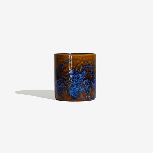 Caramel Brown and Blue Purple Fat Lava 261 / MAREI KERAMIK