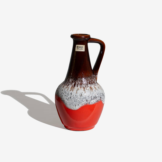 BROWN RED With WHITE Fat Lava 40 / BAY KERAMIK