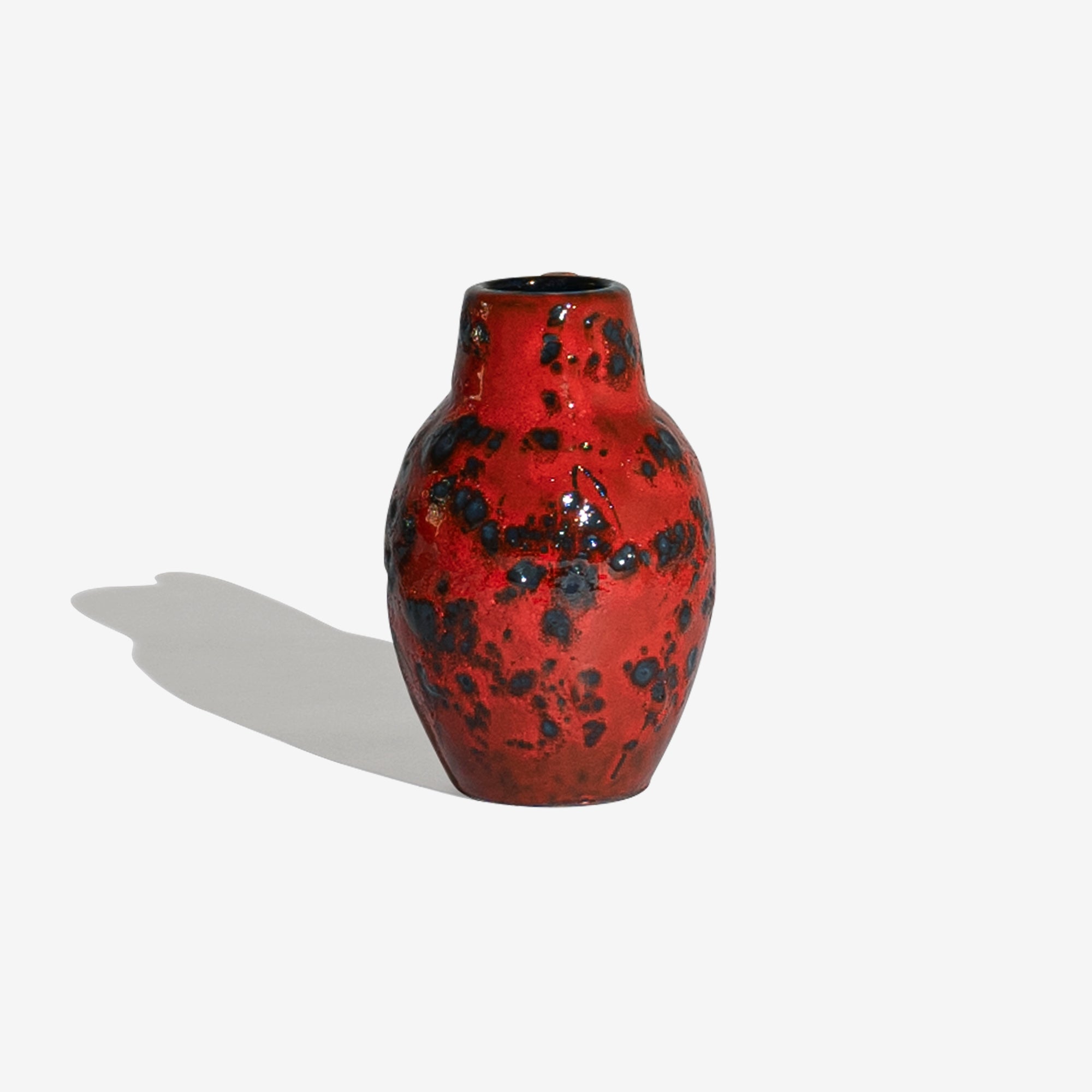 ヴィンテージフラワーベース　ファットラバ　大サイズ 約26.5cm RED and BLACK Fat Lava 130 / SCHEURICH – Park Side Market