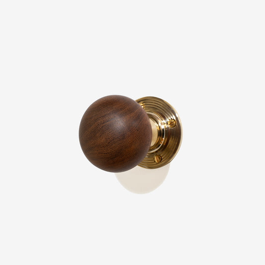 WOODEN DOOR KNOB ROUND 2