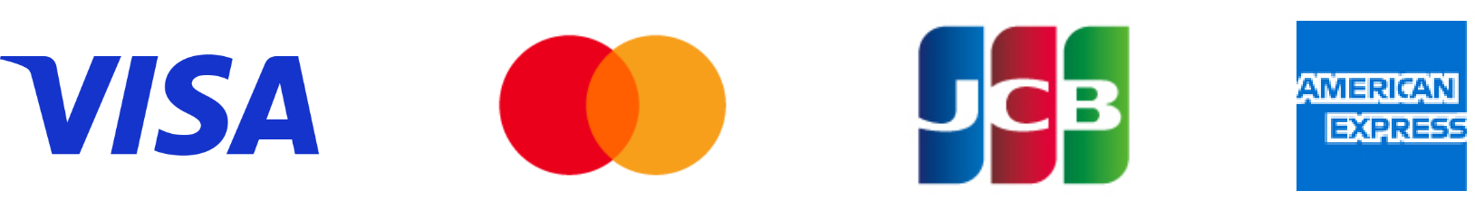 利用できるクレジットカード（VISA・Mastercard・JCB・American Express）